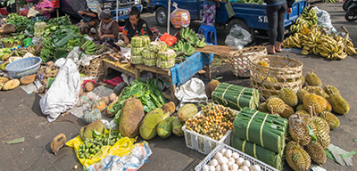 lokale markt in Pajangan in bali